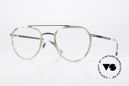 Mykita Jarmo Azetat Inlays In Horn Optik, Mykita Brille, Modell LITE Jarmo, Gr. 52-23, col 989, Passend für Herren und Damen