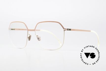 Mykita Finna Damenbrille Pfirsich Pink, c. 426; eine Art "pfirsich / pink" & goldenes Scharnier, Passend für Damen