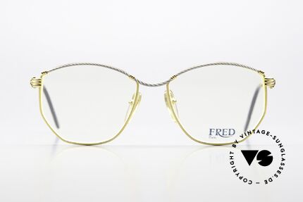 Fred Cythere - S Luxus Vintage Brille Damen, marines Design (charakteristisch Fred); Top-Qualität, Passend für Damen