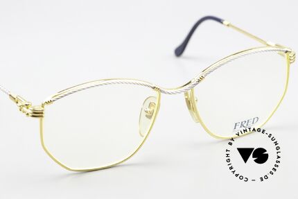 Fred Cythere - S Luxus Vintage Brille Damen, KEIN RETRO, ein kostbares altes Original in Gr. 53/16, Passend für Damen