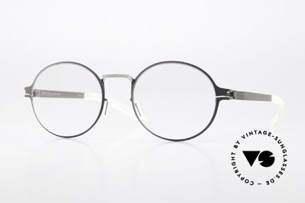 Mykita Ninni Runde Brille Grau Und Silber Details