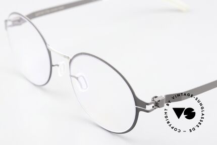 Mykita Ninni Runde Brille Grau Und Silber, wohlbekannte Spitzenqualität; handmade in Germany, Passend für Herren und Damen