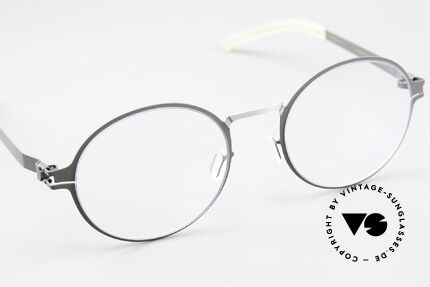 Mykita Ninni Runde Brille Grau Und Silber, ungetragenes Modell; inkl. Original-Etui von Mykita, Passend für Herren und Damen