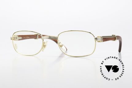 Cartier Breteuil Edelholz Luxusbrille 90er Details