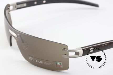 Tag Heuer L-Type 0451 Randlose Luxus Sonnenbrille, hypoallergische Elastomer (Formel 1 Innovation), Passend für Herren