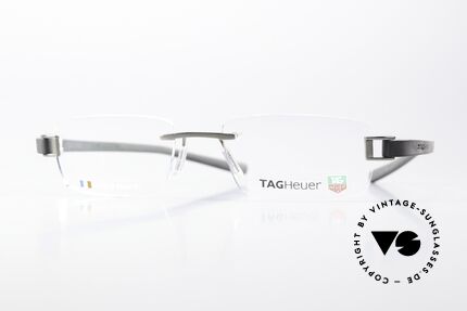 Tag Heuer 7104 Randlose Brille Gummi Bügel Details