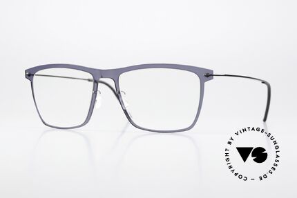 Lindberg 6535 NOW Front Dunkelblau Transluzid, eckige Lindberg Brille aus der NOW bzw. N.O.W. Serie, Passend für Herren und Damen