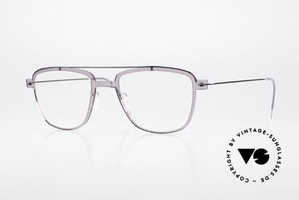 Lindberg 6546 NOW Hellgraue Front Transluzid, Aviator Lindberg Brille aus der NOW bzw. N.O.W. Serie, Passend für Herren