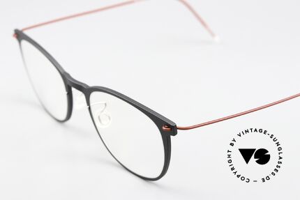 Lindberg 6529 NOW Mattschwarz Und Dunkelrot, sehr hochwertiges Compositematerial mit Titanbügeln, Passend für Damen