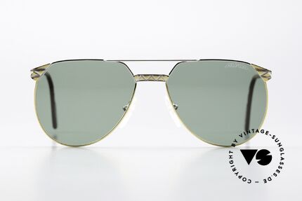 Alpina M42 West Germany Sonnenbrille, bicolorer (gold-silber) Rahmen mit tollem Muster, Passend für Herren und Damen