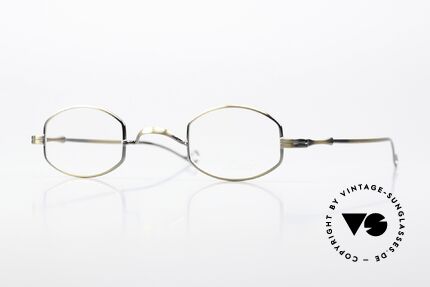 Lunor II 02 Kleine Brille in Antik Gold Details