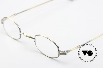 Lunor II 02 Kleine Brille in Antik Gold, die "02" wird auch als "liegende Tonne" bezeichnet, Passend für Herren und Damen