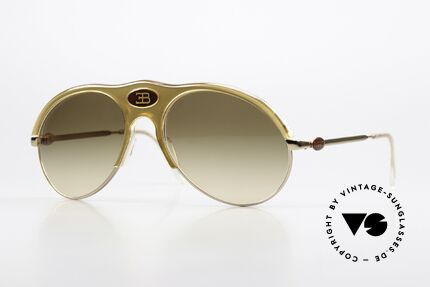 Bugatti 64901 Sammler Sonnenbrille 70er, sehr seltene Bugatti VINTAGE Luxus-Sonnenbrille, Passend für Herren