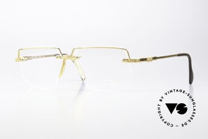 Cazal 742 Vergoldete 90er Vintage Brille, markante CAZAL Designerbrille der 1990er Jahre, Passend für Herren