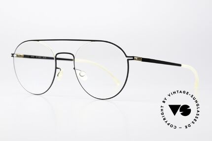 Mykita Minttu Unisex Brille Gold Jetblack, color 167 = gold / jetblack (edle Rahmen-Kontraste), Passend für Herren und Damen