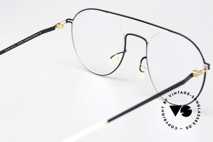 Mykita Minttu Unisex Brille Gold Jetblack, ungetragenes Modell von 2017, mit orig. Verpackung, Passend für Herren und Damen