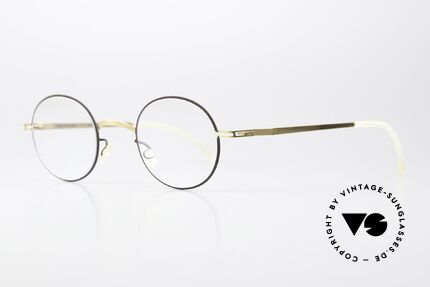 Mykita Finvid Runde Brille Damen Herren, color code 172 = gold / terra (edle Rahmen-Kontraste), Passend für Herren und Damen