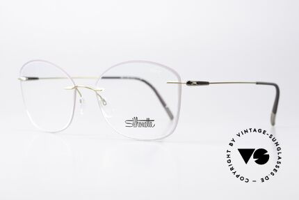 Silhouette 5500 Titanbrille Feminine Glasform, eine feine Randlos-Brille in sehr femininer Form, Passend für Damen