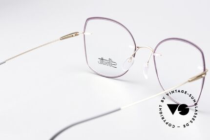 Silhouette 5500 Damenbrille Violett Rose, wirklich grandiose Kolorierung in violett / rosé gold, Passend für Damen