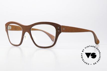 Lucas de Stael Minotaure M10 Damenbrille Mit Lederüberzug, Luxusmodell mit Leder-Überzug (Connoisseur-Brille), Passend für Damen