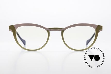 Anne Et Valentin Guimard Brille In Zartrosa Mattgold, Titan-Modell Guimard, color A105, in Größe 46/22, Passend für Damen