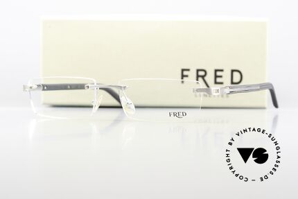 Fred Move 8274 Eckige Luxusbrille Randlos, Größe: medium, Passend für Herren