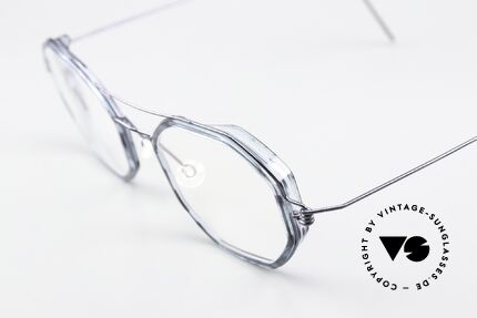 Lindberg Freddie Air Titan Rim Azetat Inlay Mit Seitenblende, eine echte Designerbrille für Herren in LARGE GRÖSSE!, Passend für Herren