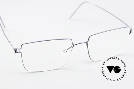 Lindberg Arnold Air Titan Rim Herrenbrille Eckig Dunkelblau, Größe: large, Passend für Herren