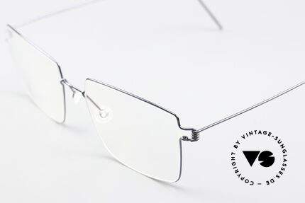 Lindberg Arnold Air Titan Rim Eckige Brille Blau Poliert Men, hochwertig, stilvoll & innovativ = Prädikat "VINTAGE", Passend für Herren