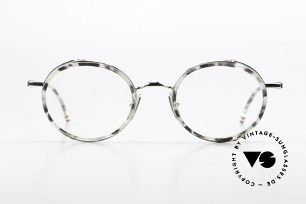 Thom Browne TBX813 Sehr Stilvolle Herrenbrille, Titanium-Fassung mit Azetat-Ringen, in Größe 49-23, Passend für Herren