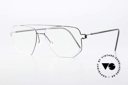 Lindberg Edwin Air Titan Rim Sehr Maskuline Brillenform, veredelt mit Azetat-Bügelüberzug in K188 dunkelgrün, Passend für Herren