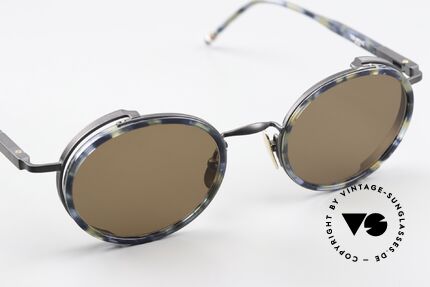 Thom Browne TBS813 Stilvolle Runde Sonnenbrille, ein edles Designer-Accessoire für alle Mode-Liebhaber, Passend für Herren