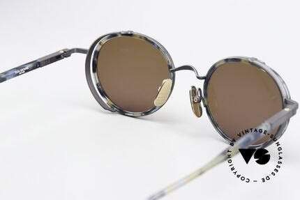 Thom Browne TBS813 Stilvolle Runde Sonnenbrille, ungetragenes Einzelstück mit Thom Browne Verpackung, Passend für Herren