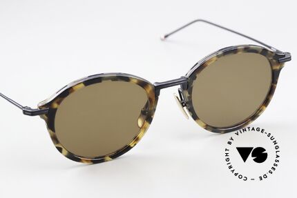 Thom Browne TBS908 Stilvolle Panto Sonnenbrille, ein edles Designer-Accessoire für alle Mode-Liebhaber, Passend für Herren