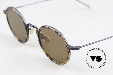 Thom Browne TBS906 Feinste Herrensonnenbrille, entspiegelte Sonnengläser in Braun-Tönung, 100% UV, Passend für Herren