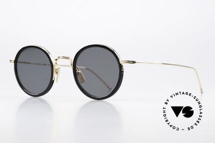 Thom Browne TBS906 Stilvolle Runde Sonnenbrille, wirklich stilvoll & in Spitzenqualität, made in Japan, Passend für Herren