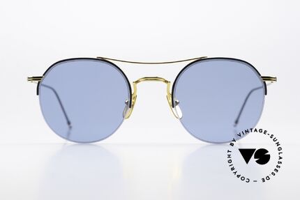 Thom Browne TB903 Titansonnenbrille Halbrand, halb rahmenlose Titanium-Fassung in Größe 49-23, Passend für Herren