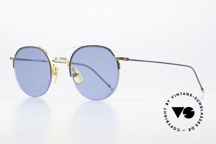 Thom Browne TB903 Titansonnenbrille Halbrand, wirklich stilvoll & in Spitzenqualität, made in Japan, Passend für Herren