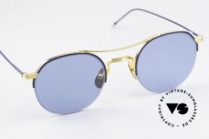 Thom Browne TB903 Titansonnenbrille Halbrand, ein edles Designer-Accessoire für alle Mode-Liebhaber, Passend für Herren