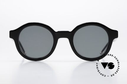 Thom Browne TBS411 Runde Azetat Sonnenbrille, runde Azetat-Fassung, klassisch schwarz; Gr. 47-24, Passend für Herren