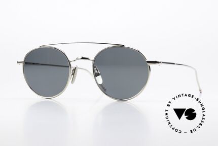 Thom Browne TB101 Stilvolle Sonnenbrille Men, Thom Browne Sonnenbrille, Mod. TB 101-A-T SLV 49, Passend für Herren