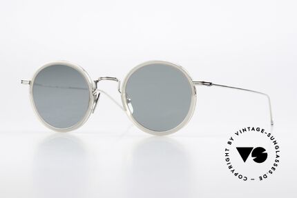 Thom Browne TBS906 Sonnenbrille Rund Entspiegelt, Thom Browne Sonnenbrille, TBS906-46-03, GRY SLV, Passend für Herren