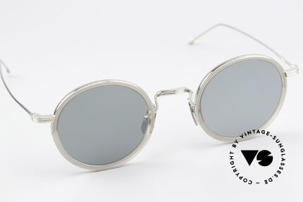 Thom Browne TBS906 Sonnenbrille Rund Entspiegelt, ein edles Designer-Accessoire für alle Mode-Liebhaber, Passend für Herren