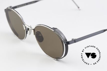 Thom Browne TB106 Promi Sonnenbrille Herren, entspiegelte Sonnengläser (braun) mit 100% UV Schutz, Passend für Herren