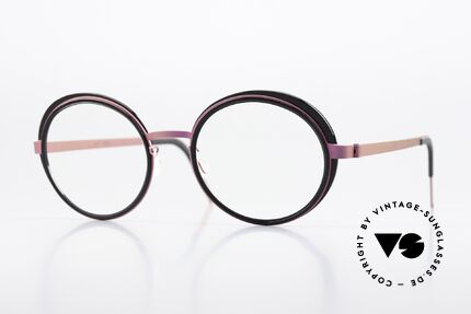 Lindberg 9732 Strip Titanium Violett Metallic Schwarz, Lindberg Damenbrille der Strip Titanium Serie, 2018, Passend für Damen