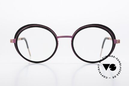 Lindberg 9732 Strip Titanium Violett Metallic Schwarz, Modell 9732, T407, Größe 49/20, Bügel 135, Color 70, Passend für Damen