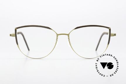 Lindberg 9855 Strip Titanium Sehr Feminine Designerbrille, Modell 9855, in Größe 54/16, 135mm Bügel; Farbe GT, Passend für Damen