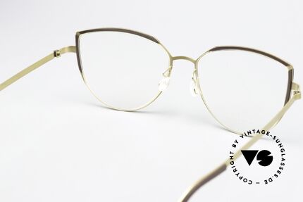 Lindberg 9855 Strip Titanium Sehr Feminine Designerbrille, ungetragenes Designerstück mit orig. Etui von Lindberg, Passend für Damen