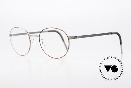 Lindberg 9615 Strip Titanium Sehr Weibliche Pantobrille, federleicht und dennoch sehr stabil und sehr langlebig, Passend für Damen