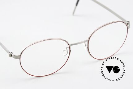 Lindberg 9615 Strip Titanium Sehr Weibliche Pantobrille, ungetragenes Designerstück mit orig. Etui von Lindberg, Passend für Damen